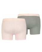 2 Boxers rose/gris