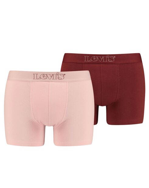 2 Boxers rouge/rose