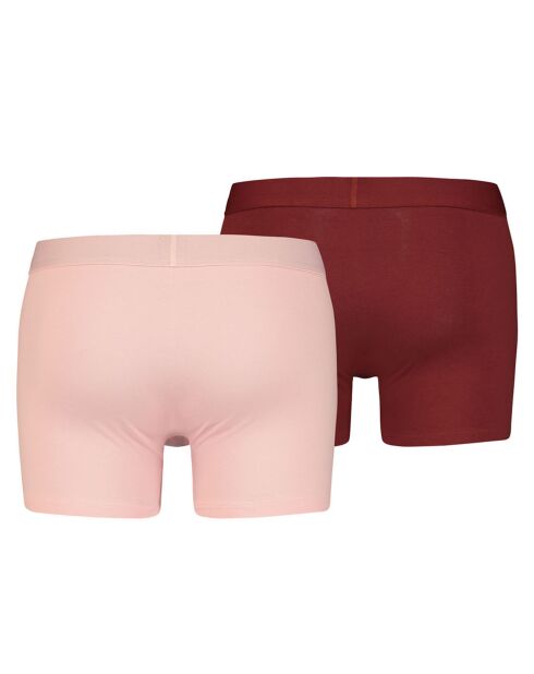 2 Boxers rouge/rose