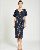 Robe logo imprimée bleu nuit