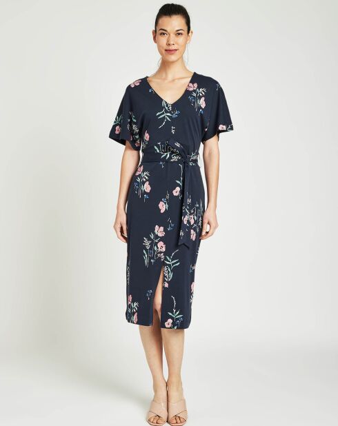 Robe logo imprimée bleu nuit