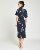 Robe logo imprimée bleu nuit