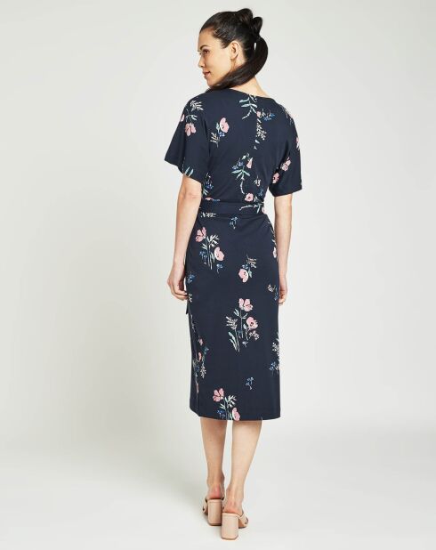 Robe logo imprimée bleu nuit