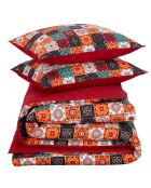 Parure housse de couette Ankara rouge dahlia