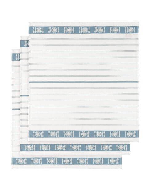 3 strofinacci Bml bianchi - 65x65 cm