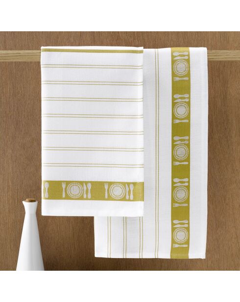3 Torchons à vaisselle Bml blancs - 65x65 cm