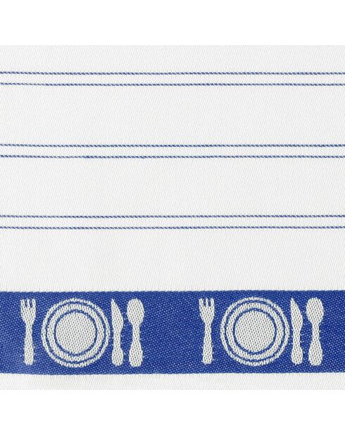 3 Torchons à vaisselle Bml blanc/bleu - 65x65 cm