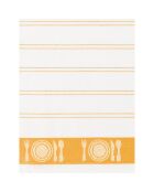 3 Torchons à vaisselle Bml blanc/orange - 65x65 cm