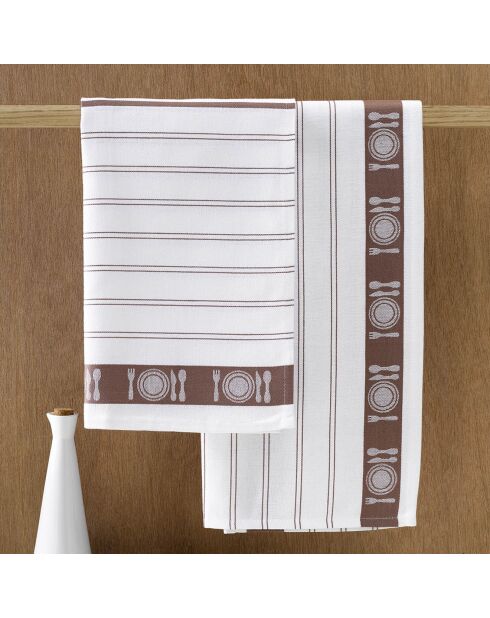 3 Torchons à vaisselle Bml blancs - 65x65 cm