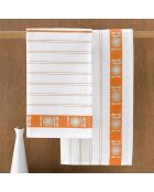 3 Torchons à vaisselle Bml blanc/orange - 65x65 cm
