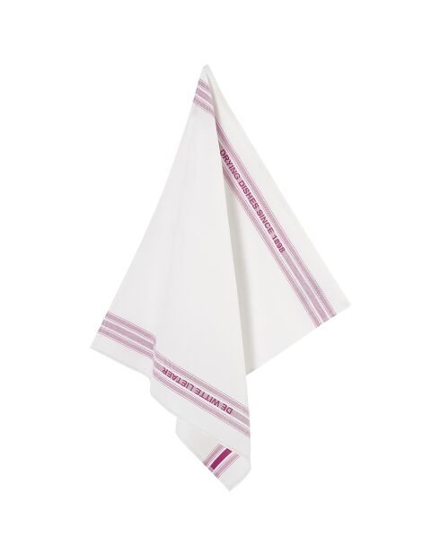 2 Torchons à vaisselle Dish blanc/rose - 65x70 cm