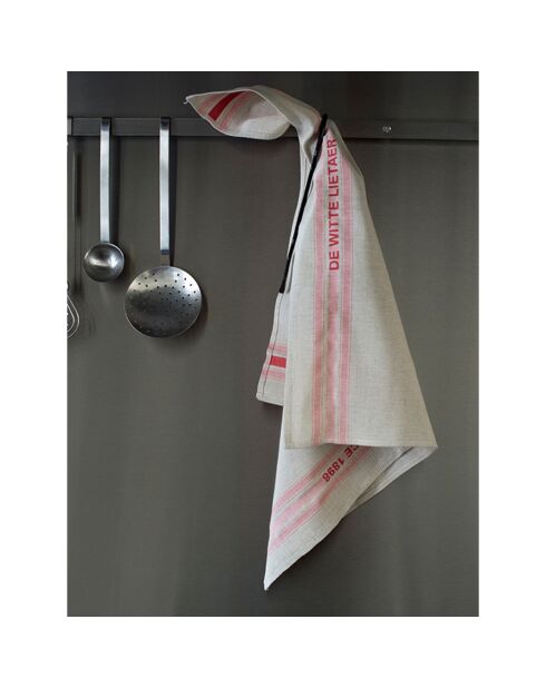 2 strofinacci bianco/rosso - 65x70 cm