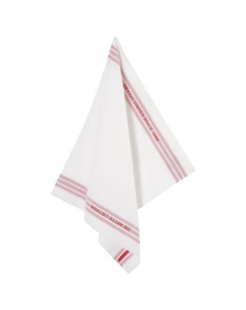 2 Torchons à vaisselle Dish blanc/rouge - 65x70 cm