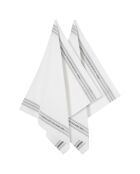 2 Torchons à vaisselle Dish  blanc/gris - 65x70 cm
