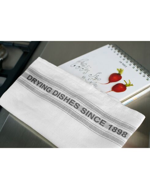 2 strofinacci bianco/grigio - 65x70 cm