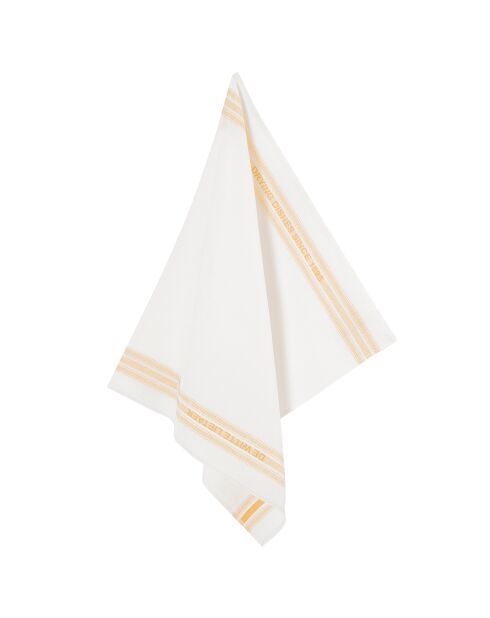 2 Torchons à vaisselle Dish blanc/orange  - 65x70 cm