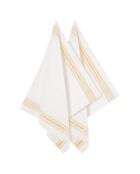 2 Torchons à vaisselle Dish blanc/orange  - 65x70 cm