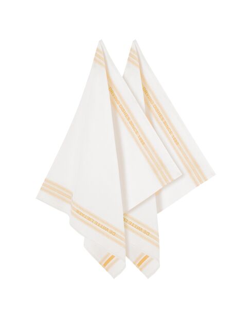 2 strofinacci bianco/arancione - 65x70 cm