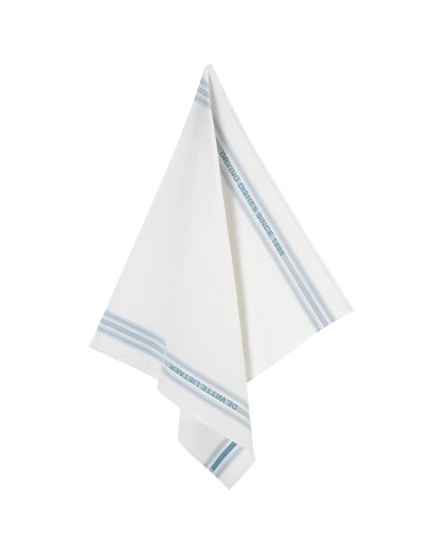 2 Torchons à vaisselle Dish blanc/bleu  - 65x70 cm