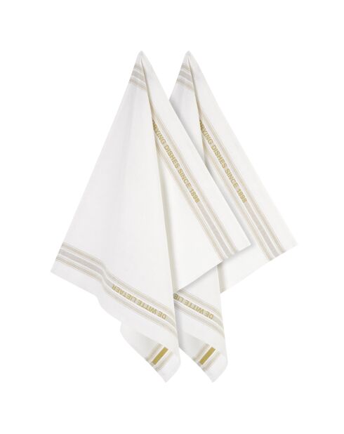 2 Torchons à vaisselle Dish blancs - 65x70 cm