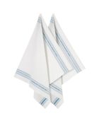 2 Torchons à vaisselle Dish blanc/bleu  - 65x70 cm