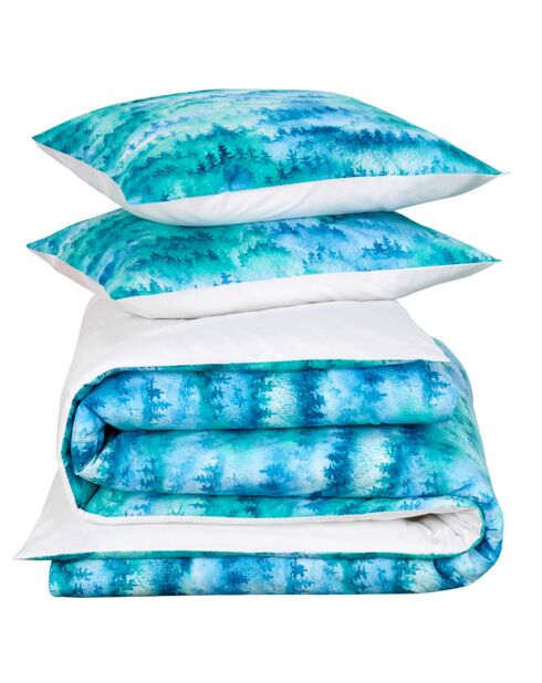 Parure housse de couette Douglas bleue