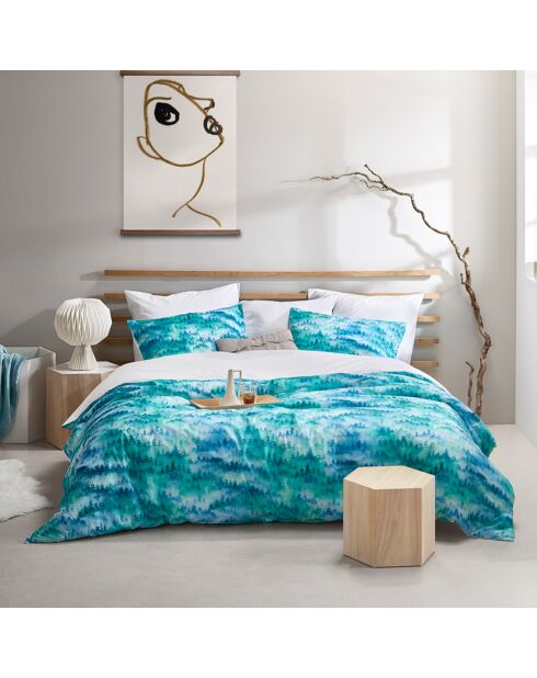 Parure housse de couette Douglas bleue