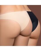 2 mutandine brasiliane beige/nere