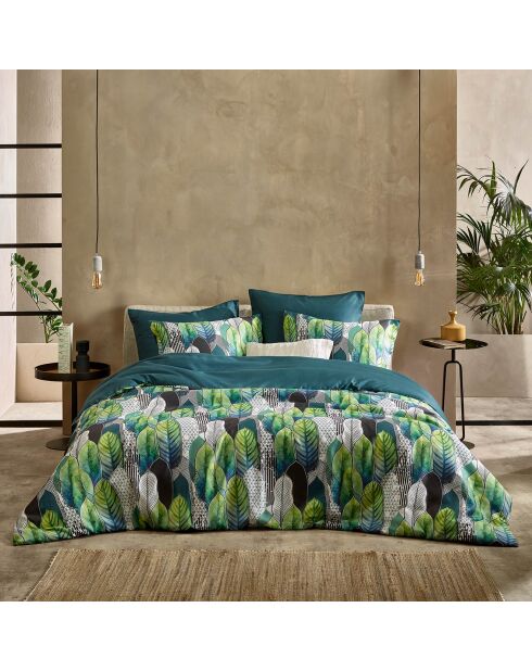 Parure housse de couette réversible Rue vert pin