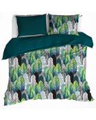 Parure housse de couette réversible Rue vert pin