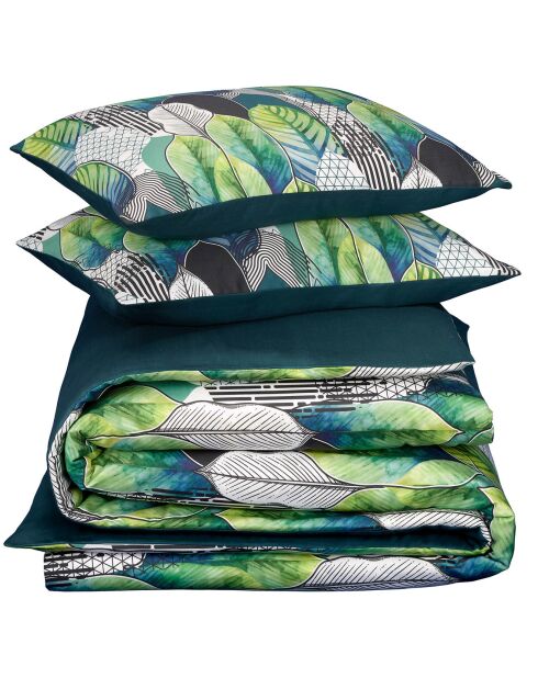 Omkeerbare dekbedovertrekset Rue pine green