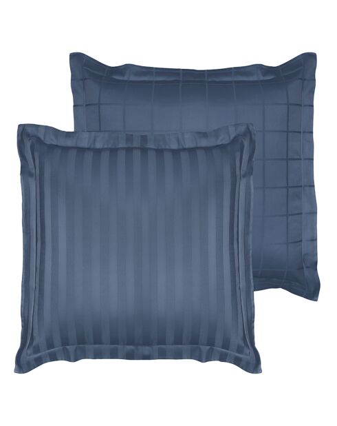 Taie d'oreiller Zygo indigo - 63x63 cm