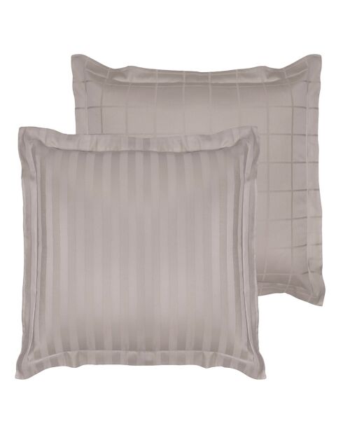 Taie d'oreiller Zygo gris atmosphère - 63x63 cm