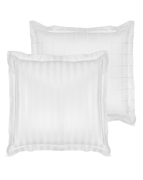 Taie d'oreiller Zygo blanche - 63x63 cm