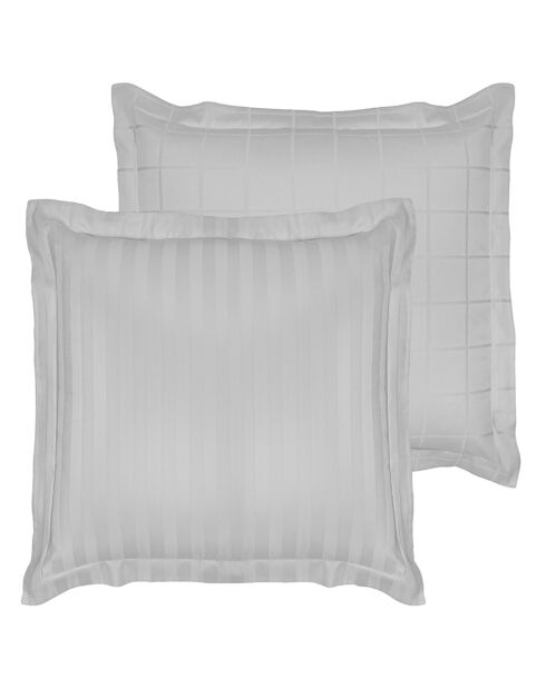 Taie d'oreiller Zygo grise - 63x63 cm