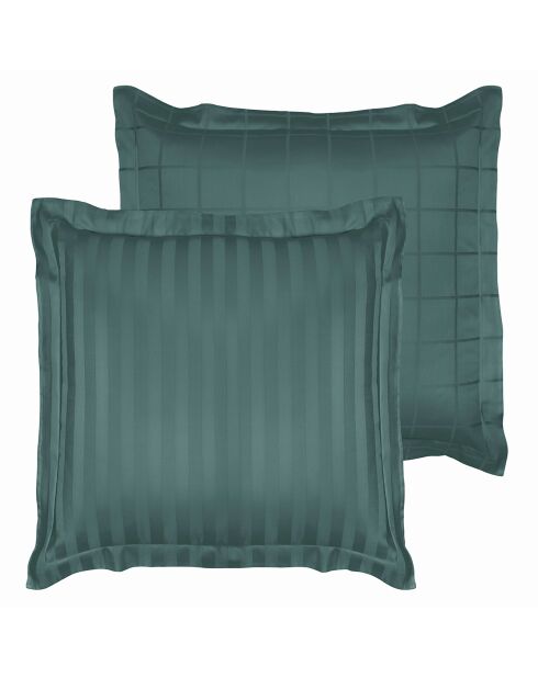 Taie d'oreiller Zygo vert atlantique - 63x63 cm