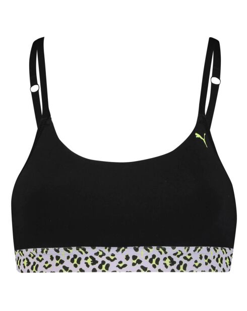 Brassière Léopard noir/gris