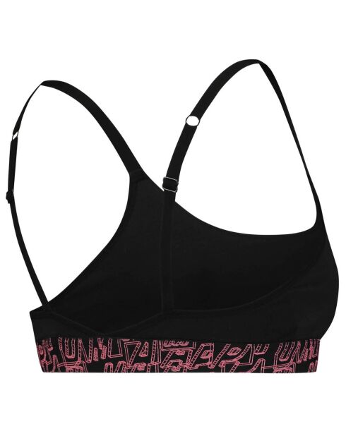 Brassière Typo noir/rose