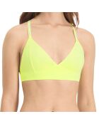 Brassière triangle jaune