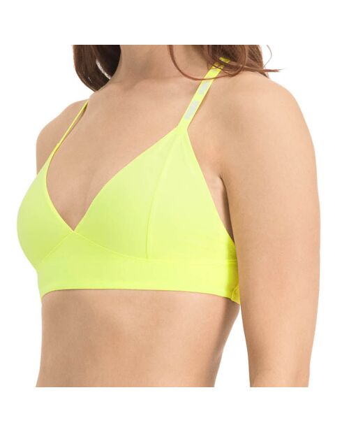 Brassière triangle jaune