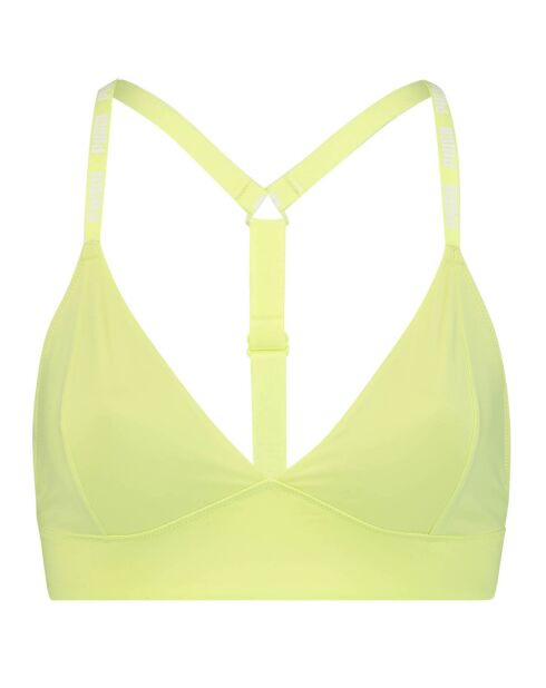 Brassière triangle jaune