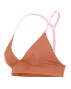 Brassière triangle ocre/rose