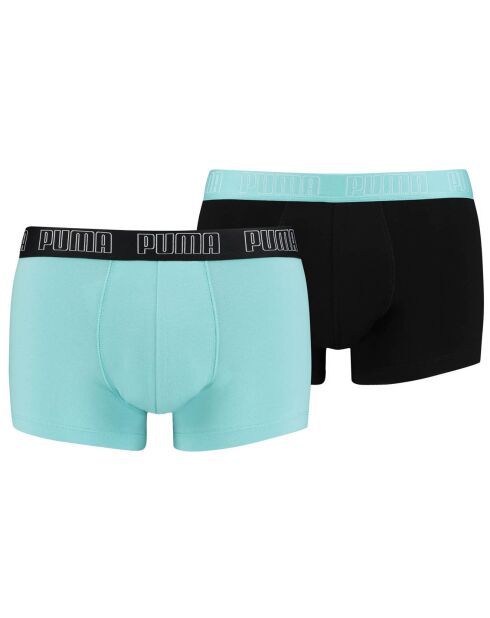 2 Boxers turquoise/noir