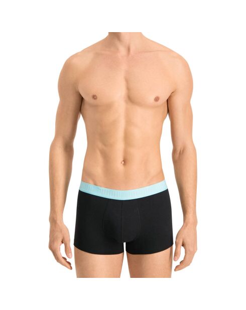 2 Boxers turquoise/noir