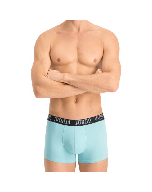 2 Boxers turquoise/noir