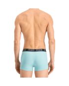 2 Boxers turquoise/noir