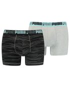 2 Boxers Space Dye gris/noir