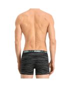 2 Boxers Space Dye gris/noir