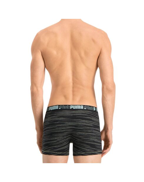 2 Boxers Space Dye gris/noir