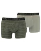 2 Boxers Space Dye gris/kaki